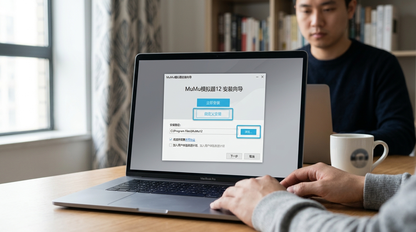 mumu模拟器下载后的安装向导界面截图