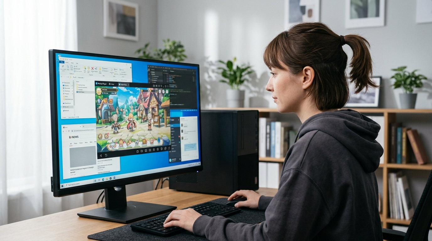 用户在PC端使用mumu模拟器电脑版运行手游的界面示意图